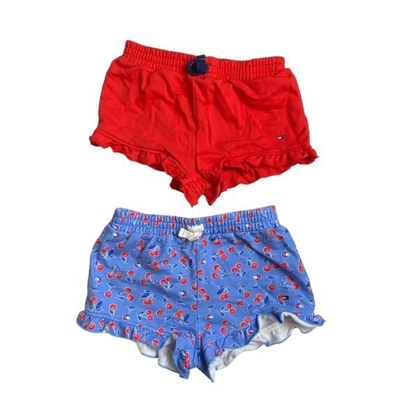 Tommy Hilfiger Girls Bundle Set of 2 Cotton Blend Ruffle Hem Shorts Size 6 - Picture 1 of 8
